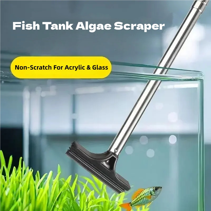 Marine Aquarium Glass Scraper - Телескопический скребок для уборки водорослей в