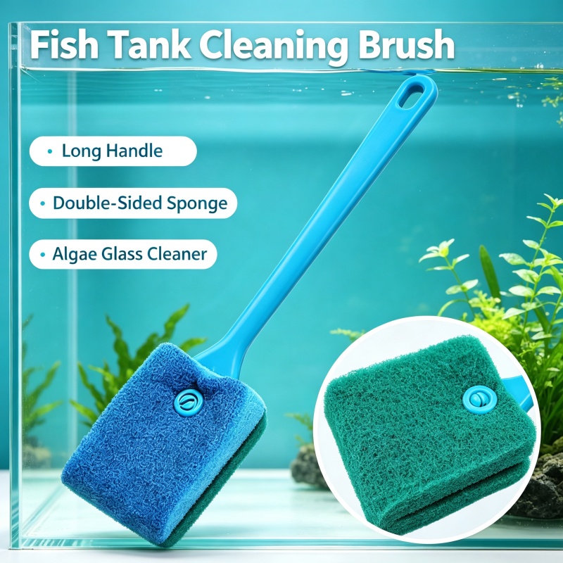 Marine Aquarium Glass Scraper - Щетка для аквариума с длинной ручкой,